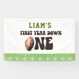 水彩サッカー初年ダウン1歳の誕生日 横断幕