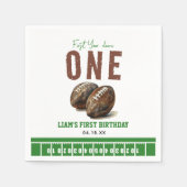 水彩サッカー初年ダウン | 1歳 スタンダードカクテルナプキン (正面)