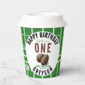 水彩サッカー初年ダウン | 1歳 紙コップ (裏面)