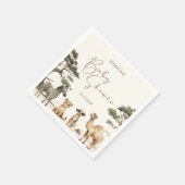 水彩サファリかわいい動物の赤ちゃんシャワー スタンダードカクテルナプキン (角)