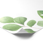 水彩サファリジャングルトロピカルアニマルズグリーン ポスター (角)