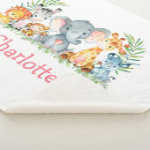 水彩サファリベビーアニマルズゾウ シェルパブランケット (3/4)