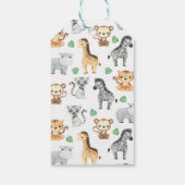 水彩サファリ動物の男の子の誕生日 ギフトタグ (裏面)