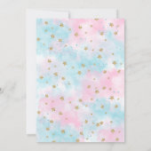 水彩サファリ動物ジェンダーリビール招待状 案内状 (裏面)