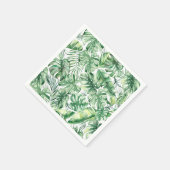 水彩サファリ紅葉パターン子供の誕生日 スタンダードカクテルナプキン (角)