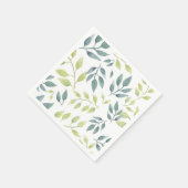 水彩サファリ紅葉パターン子供の誕生日 スタンダードカクテルナプキン (角)