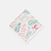 水彩サファリ紅葉パターン子供の誕生日 スタンダードカクテルナプキン (角)