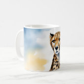 水彩サファリ魅惑的なチーズ コーヒーマグカップ (正面左)