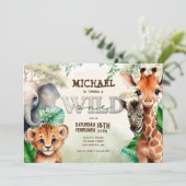 水彩サファリ ワイルドワン 招待状 (スタンド正面)