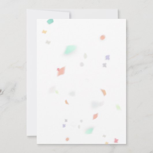 水彩サプライズケーキ誕生日パーティー 招待状 (裏面)