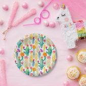 水彩サボスアートデザートサウカラフルォースト ペーパープレート (パーティー)