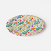 水彩サボスアートデザートサウカラフルォースト ペーパープレート (アングル)