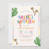 水彩サボスメキシカンフィエスタブライダルシャワー 招待状 (正面)