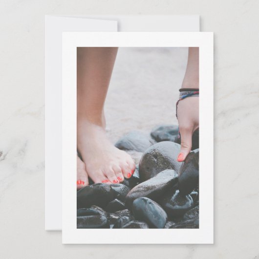 水彩サボテンお祝いの写真 招待状 (裏面)