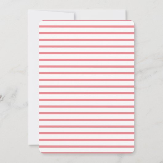 水彩サボテンとハート緑のベビーシャワー 招待状 (裏面)