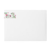 水彩サボテンと三角形パターン ラップアラウンドラベル (正面)