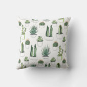 水彩サボテンと多肉質 クッション (裏面)