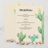 水彩サボテンのカード&ギフトサイン メニュー (正面/裏面)