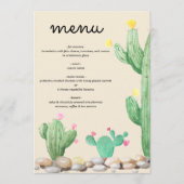 水彩サボテンのカード&ギフトサイン メニュー (正面)