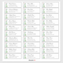 水彩サボテンのゲストの住所。発送ラベル