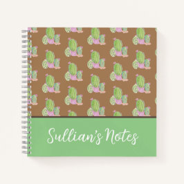 水彩サボテンのサボテンの植物リマインダーノートブック ノートブック