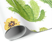 水彩サボテンのシームレスな模様 ラッピングペーパー (ロールコーナー)