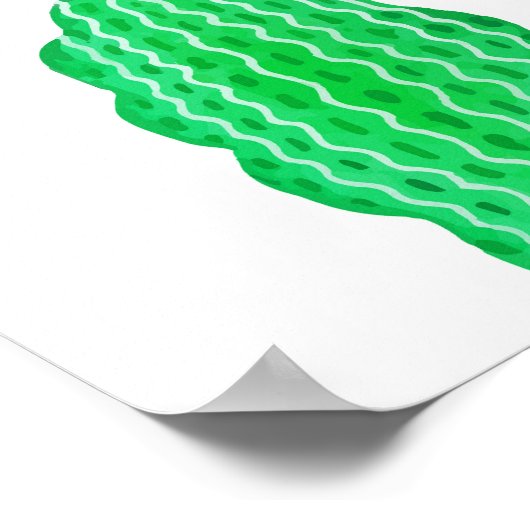 水彩サボテンのセット:コレクシ芸術的ョン ポスター (角)