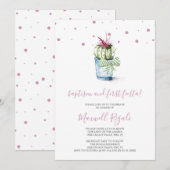 水彩サボテンのバプテスアンドファースト誕生日 ノートカード (正面/裏面)