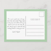 水彩サボテンの引っ越しました移動告知 ポストカード (裏面)