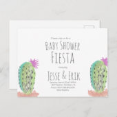 水彩サボテンの植物の手の赤絵を描ちゃんシャワー ポストカード (正面/裏面)