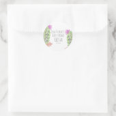 水彩サボテンの植物の手の赤絵を描ちゃんシャワー ラウンドシール (バッグ)