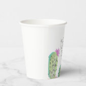 水彩サボテンの植物の手の赤絵を描ちゃんシャワー 紙コップ (右)