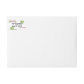 水彩サボテンの植物の緑結婚のロゴ ラップアラウンドラベル (正面)