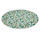 水彩サボテンの植物パターン カッティングボード (角)