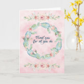 水彩サボテンをしてくれてありがとう カード (黄色い花)