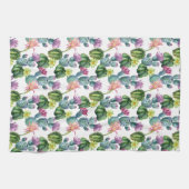 水彩サボテンアートパターン キッチンタオル (横)