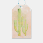 水彩サボテンシンプルズサウスウエストパーティーの好意 ギフトタグ (正面)