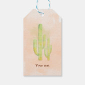 水彩サボテンシンプルズサウスウエストパーティーの好意 ギフトタグ (裏面)