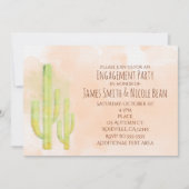 水彩サボテンシンプル招待状 招待状 (正面)