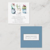 水彩サボテンスモールマーケティング スクエア名刺 (正面/裏面)