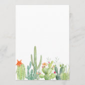 水彩サボテンブライダルシャワーの言葉の知恵 アドバイスカード (裏面)