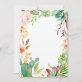 水彩サボテン卒業パーティー招待状カード 招待状 (裏面)