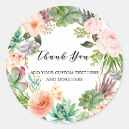 水彩サボテン吸汁性カスタム有難う授業 ラウンドシール