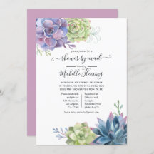 水彩サボテン多肉乳児シャワー（郵便）