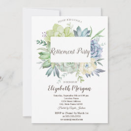 水彩サボテン多肉点の引退 招待状