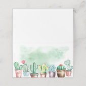 水彩サボテン座席表 プレイスカード (外部開封)