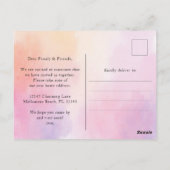 水彩サボテン引っ越しました発表 ポストカード (裏面)