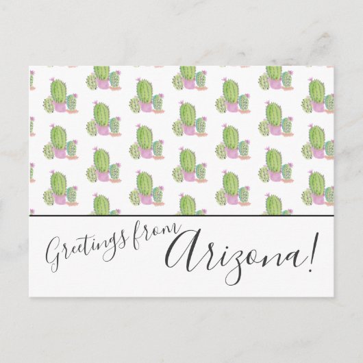 水彩サボテン我々はアリゾナのポストカードを移動 ポストカード (正面)