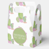 水彩サボテン柄 バースデーパーティー 感謝 フェイバーボックス (オープン)