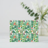 水彩サボテン模様 シーズンポストカード (スタンド正面)